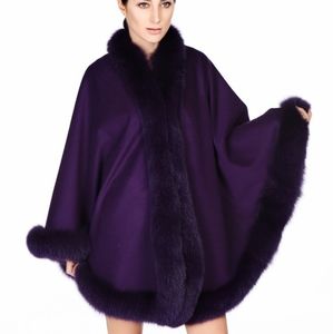 Purple Fur Poncho / Cape (One SIze)